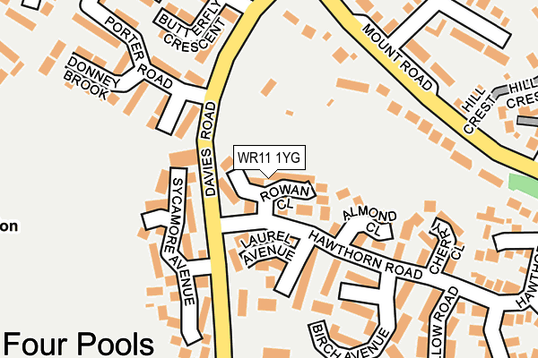 WR11 1YG map - OS OpenMap – Local (Ordnance Survey) WR11 1YG map - OS OpenMap – Local (Ordnance Survey)