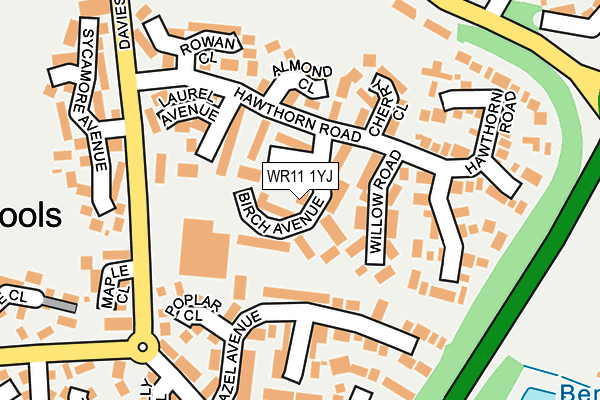 WR11 1YJ map - OS OpenMap – Local (Ordnance Survey) WR11 1YJ map - OS OpenMap – Local (Ordnance Survey)
