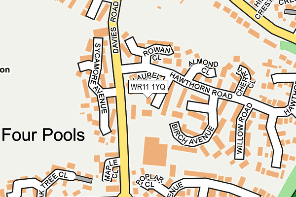 WR11 1YQ map - OS OpenMap – Local (Ordnance Survey) WR11 1YQ map - OS OpenMap – Local (Ordnance Survey)