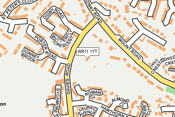 WR11 1YT map - OS OpenMap – Local (Ordnance Survey) WR11 1YT map - OS OpenMap – Local (Ordnance Survey)