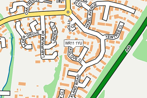 WR11 1YU map - OS OpenMap – Local (Ordnance Survey) WR11 1YU map - OS OpenMap – Local (Ordnance Survey)