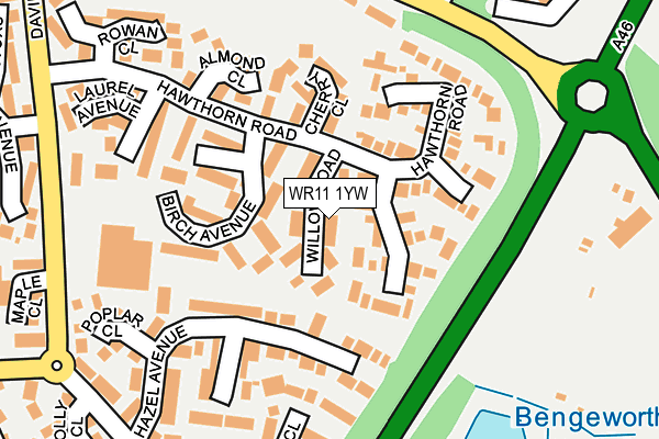 WR11 1YW map - OS OpenMap – Local (Ordnance Survey) WR11 1YW map - OS OpenMap – Local (Ordnance Survey)
