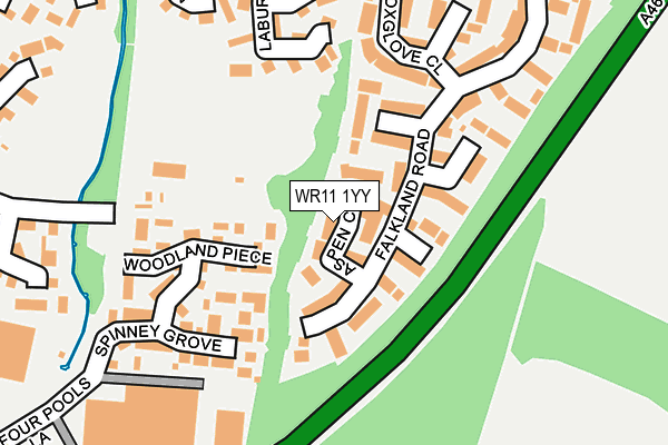 WR11 1YY map - OS OpenMap – Local (Ordnance Survey)