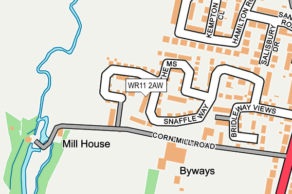 WR11 2AW map - OS OpenMap – Local (Ordnance Survey)