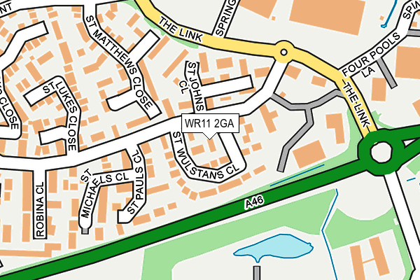 WR11 2GA map - OS OpenMap – Local (Ordnance Survey) WR11 2GA map - OS OpenMap – Local (Ordnance Survey)