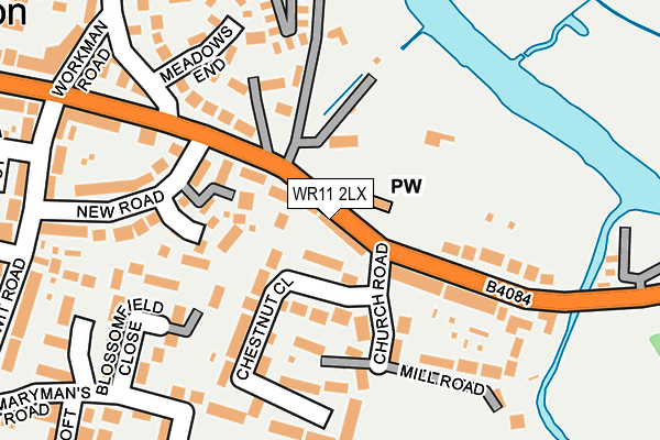 WR11 2LX map - OS OpenMap – Local (Ordnance Survey) WR11 2LX map - OS OpenMap – Local (Ordnance Survey)