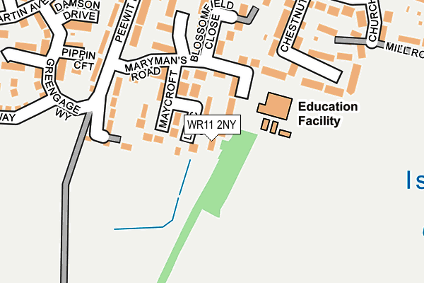 WR11 2NY map - OS OpenMap – Local (Ordnance Survey) WR11 2NY map - OS OpenMap – Local (Ordnance Survey)
