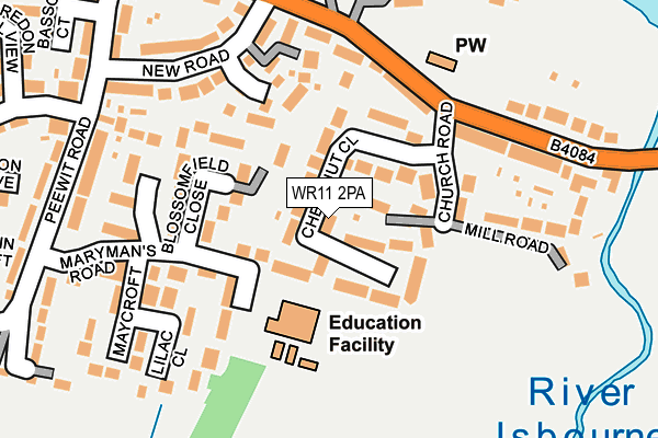 WR11 2PA map - OS OpenMap – Local (Ordnance Survey) WR11 2PA map - OS OpenMap – Local (Ordnance Survey)