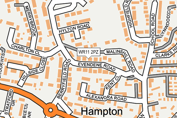 WR11 2PZ map - OS OpenMap – Local (Ordnance Survey)