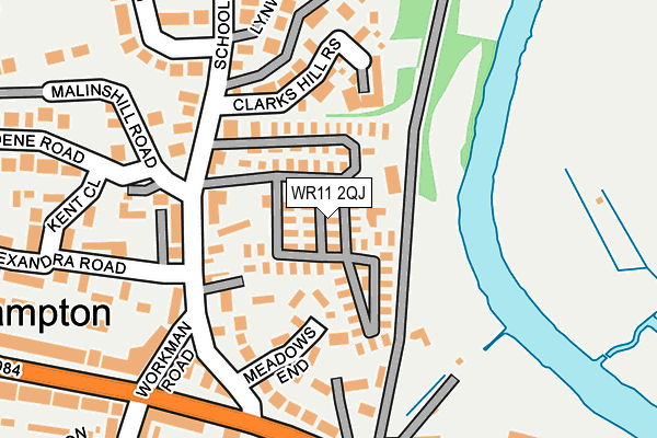 WR11 2QJ map - OS OpenMap – Local (Ordnance Survey) WR11 2QJ map - OS OpenMap – Local (Ordnance Survey)