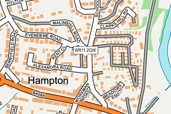 WR11 2QW map - OS OpenMap – Local (Ordnance Survey) WR11 2QW map - OS OpenMap – Local (Ordnance Survey)
