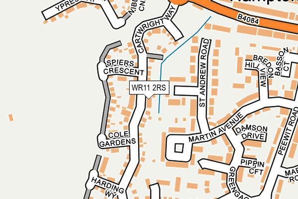 WR11 2RS map - OS OpenMap – Local (Ordnance Survey) WR11 2RS map - OS OpenMap – Local (Ordnance Survey)