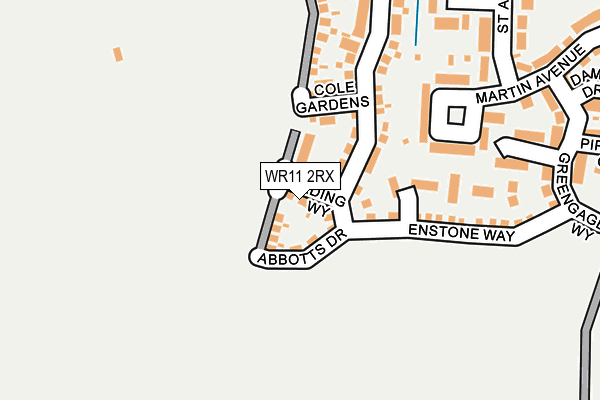 WR11 2RX map - OS OpenMap – Local (Ordnance Survey) WR11 2RX map - OS OpenMap – Local (Ordnance Survey)