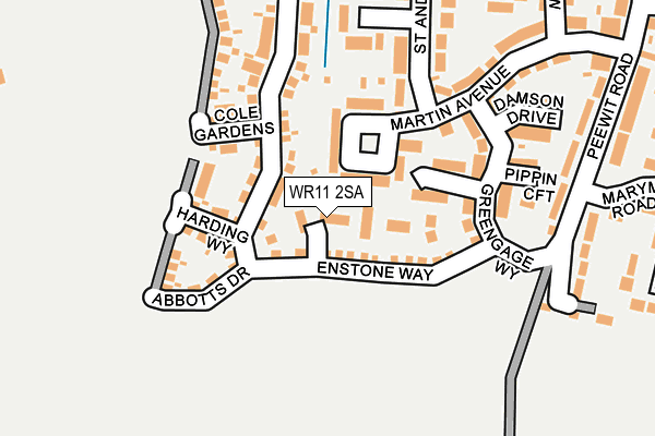 WR11 2SA map - OS OpenMap – Local (Ordnance Survey) WR11 2SA map - OS OpenMap – Local (Ordnance Survey)