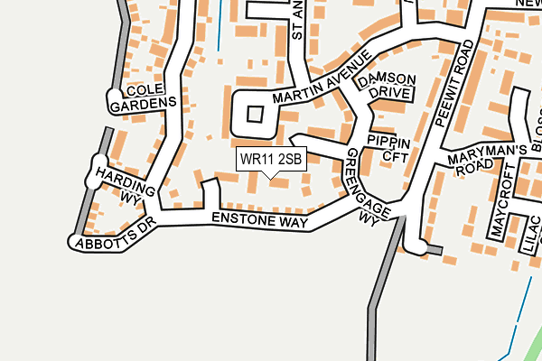 WR11 2SB map - OS OpenMap – Local (Ordnance Survey) WR11 2SB map - OS OpenMap – Local (Ordnance Survey)