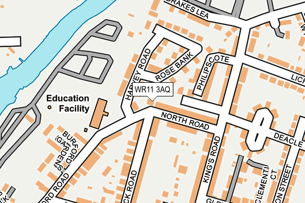 WR11 3AQ map - OS OpenMap – Local (Ordnance Survey) WR11 3AQ map - OS OpenMap – Local (Ordnance Survey)