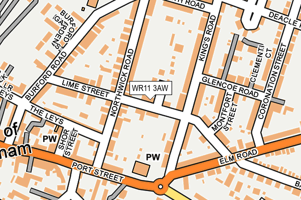 WR11 3AW map - OS OpenMap – Local (Ordnance Survey) WR11 3AW map - OS OpenMap – Local (Ordnance Survey)