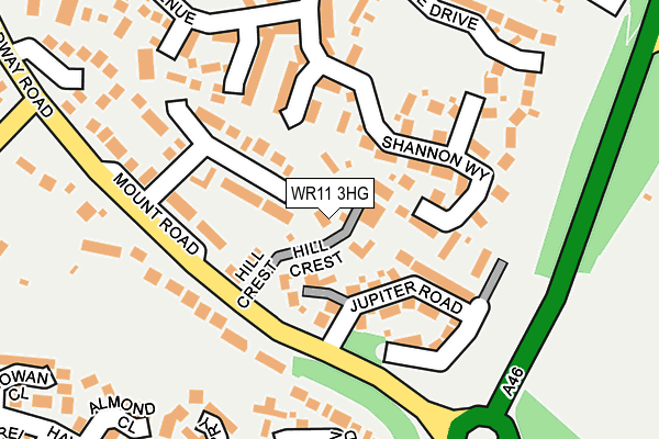 WR11 3HG map - OS OpenMap – Local (Ordnance Survey) WR11 3HG map - OS OpenMap – Local (Ordnance Survey)