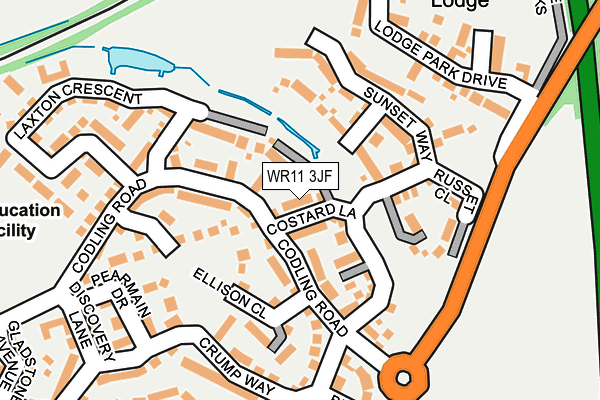 WR11 3JF map - OS OpenMap – Local (Ordnance Survey) WR11 3JF map - OS OpenMap – Local (Ordnance Survey)