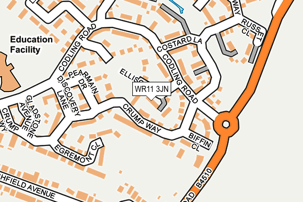 WR11 3JN map - OS OpenMap – Local (Ordnance Survey) WR11 3JN map - OS OpenMap – Local (Ordnance Survey)
