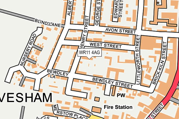 WR11 4AG map - OS OpenMap – Local (Ordnance Survey) WR11 4AG map - OS OpenMap – Local (Ordnance Survey)