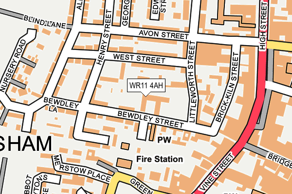 WR11 4AH map - OS OpenMap – Local (Ordnance Survey) WR11 4AH map - OS OpenMap – Local (Ordnance Survey)
