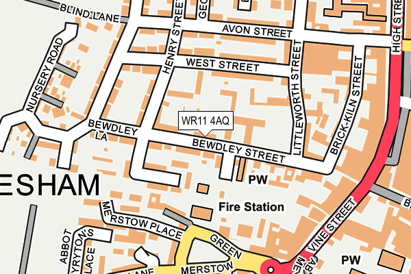 WR11 4AQ map - OS OpenMap – Local (Ordnance Survey) WR11 4AQ map - OS OpenMap – Local (Ordnance Survey)