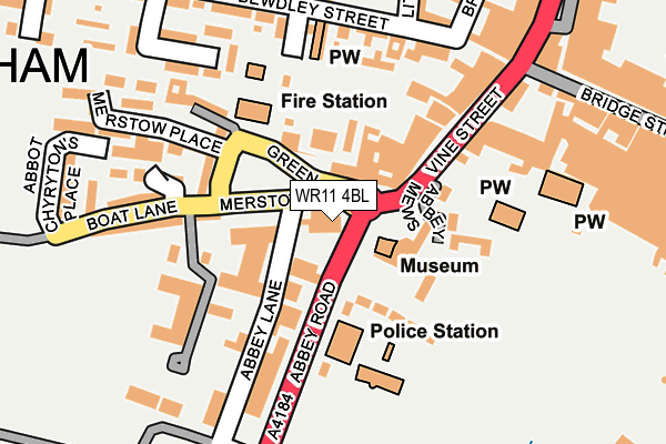 WR11 4BL map - OS OpenMap – Local (Ordnance Survey) WR11 4BL map - OS OpenMap – Local (Ordnance Survey)