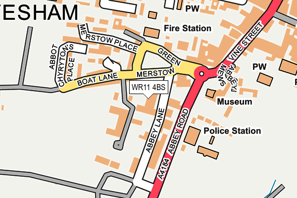 WR11 4BS map - OS OpenMap – Local (Ordnance Survey) WR11 4BS map - OS OpenMap – Local (Ordnance Survey)