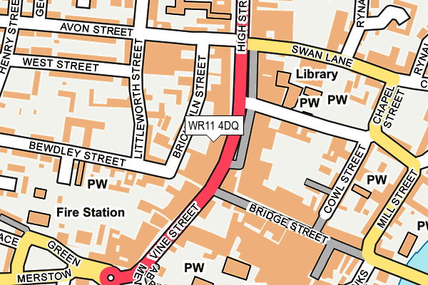 WR11 4DQ map - OS OpenMap – Local (Ordnance Survey) WR11 4DQ map - OS OpenMap – Local (Ordnance Survey)