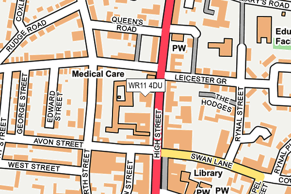 WR11 4DU map - OS OpenMap – Local (Ordnance Survey)