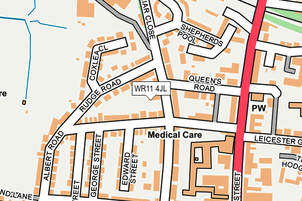 WR11 4JL map - OS OpenMap – Local (Ordnance Survey) WR11 4JL map - OS OpenMap – Local (Ordnance Survey)