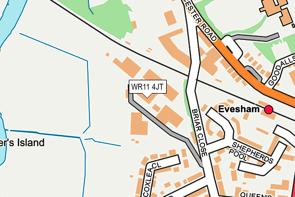 WR11 4JT map - OS OpenMap – Local (Ordnance Survey) WR11 4JT map - OS OpenMap – Local (Ordnance Survey)