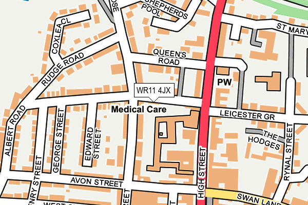 WR11 4JX map - OS OpenMap – Local (Ordnance Survey) WR11 4JX map - OS OpenMap – Local (Ordnance Survey)
