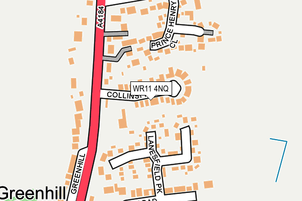 WR11 4NQ map - OS OpenMap – Local (Ordnance Survey) WR11 4NQ map - OS OpenMap – Local (Ordnance Survey)