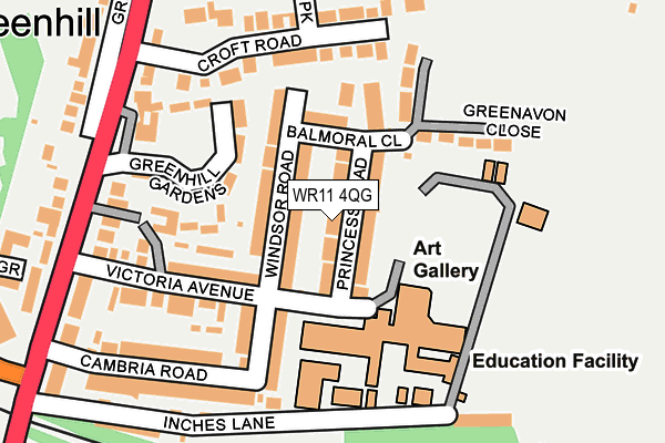 WR11 4QG map - OS OpenMap – Local (Ordnance Survey) WR11 4QG map - OS OpenMap – Local (Ordnance Survey)