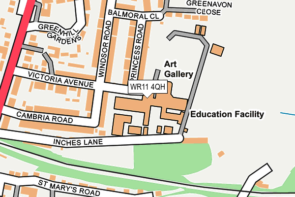 WR11 4QH map - OS OpenMap – Local (Ordnance Survey) WR11 4QH map - OS OpenMap – Local (Ordnance Survey)