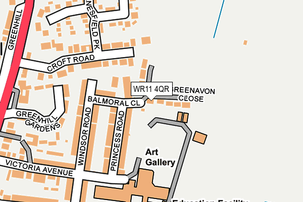 WR11 4QR map - OS OpenMap – Local (Ordnance Survey)