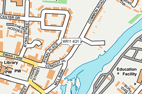 WR11 4QY map - OS OpenMap – Local (Ordnance Survey) WR11 4QY map - OS OpenMap – Local (Ordnance Survey)