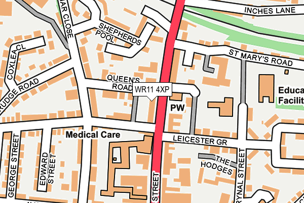 WR11 4XP map - OS OpenMap – Local (Ordnance Survey) WR11 4XP map - OS OpenMap – Local (Ordnance Survey)
