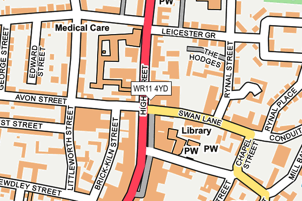 WR11 4YD map - OS OpenMap – Local (Ordnance Survey) WR11 4YD map - OS OpenMap – Local (Ordnance Survey)