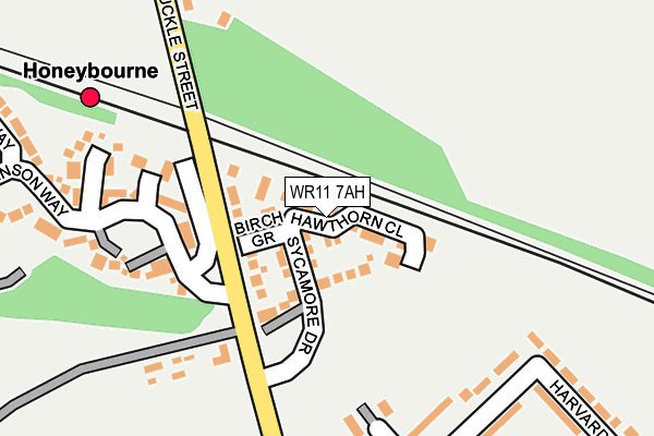 WR11 7AH map - OS OpenMap – Local (Ordnance Survey) WR11 7AH map - OS OpenMap – Local (Ordnance Survey)