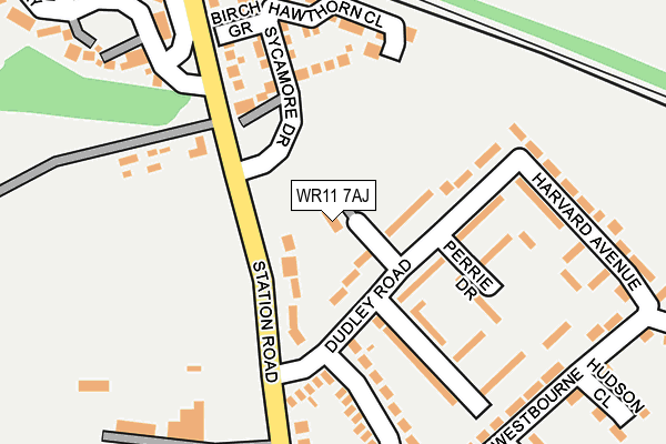 WR11 7AJ map - OS OpenMap – Local (Ordnance Survey) WR11 7AJ map - OS OpenMap – Local (Ordnance Survey)