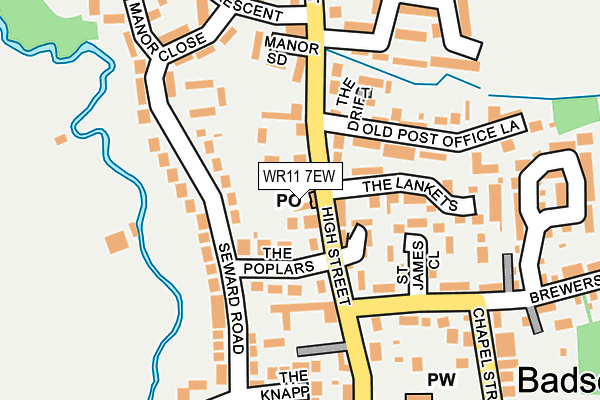 WR11 7EW map - OS OpenMap – Local (Ordnance Survey) WR11 7EW map - OS OpenMap – Local (Ordnance Survey)
