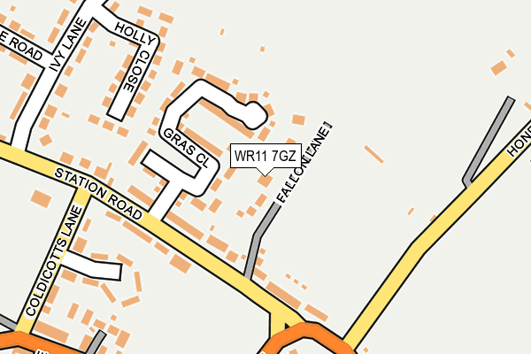 WR11 7GZ map - OS OpenMap – Local (Ordnance Survey) WR11 7GZ map - OS OpenMap – Local (Ordnance Survey)
