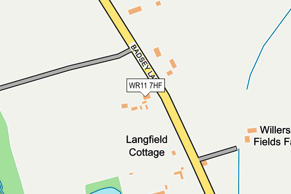 WR11 7HF map - OS OpenMap – Local (Ordnance Survey) WR11 7HF map - OS OpenMap – Local (Ordnance Survey)