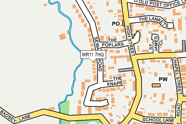 WR11 7HQ map - OS OpenMap – Local (Ordnance Survey) WR11 7HQ map - OS OpenMap – Local (Ordnance Survey)