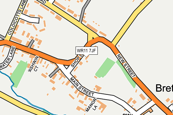 WR11 7JF map - OS OpenMap – Local (Ordnance Survey) WR11 7JF map - OS OpenMap – Local (Ordnance Survey)