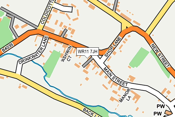 WR11 7JH map - OS OpenMap – Local (Ordnance Survey) WR11 7JH map - OS OpenMap – Local (Ordnance Survey)
