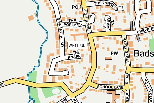WR11 7JL map - OS OpenMap – Local (Ordnance Survey) WR11 7JL map - OS OpenMap – Local (Ordnance Survey)